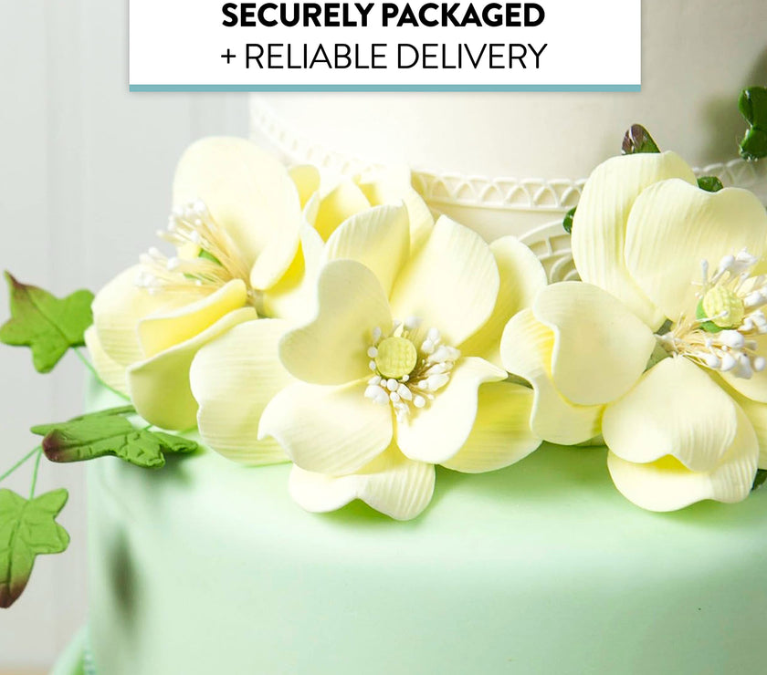 Wild Roses, Dogwood Rose Sugar Cake Flowers, by Global Sugar Art, Yellow