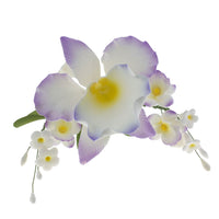 Orchid Sugar Cake Flower Sprays, Violet Cattleya Orchid Spray, by Global Sugar Art