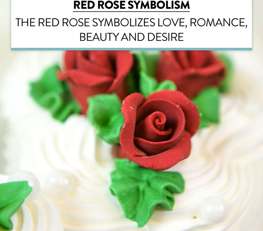 Tiny Rose Sugar Flowers, Edible Cupcake Toppers, Extra Small, by Global Sugar Art, Red