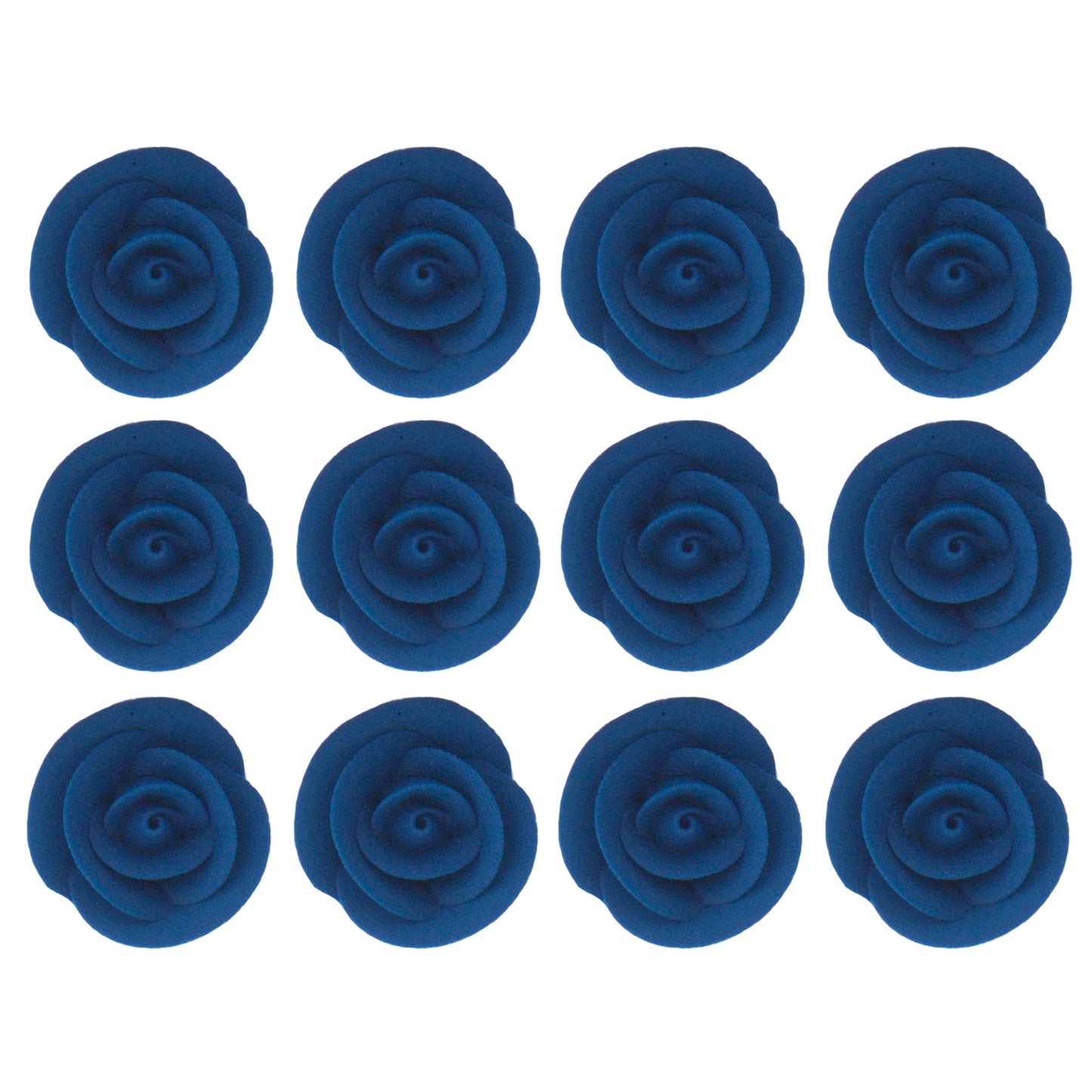 Dark Blue Edible Roses, 1.5-inch, 12 Count