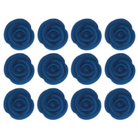 Premium Edible Roses for Cakes and Cupcakes, Sweet Royal Icing Roses, by Global Sugar Art, Royal Blue