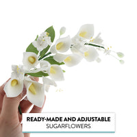Sugar Lilies, Lily Flower Sprays, Cake Toppers by Global Sugar Art, Calla Lily Cascade Spray