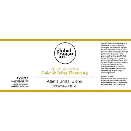 Alan's Bridal Blend Cake, Icing, Frosting and Baking Flavoring 8 Ounces by Global Sugar Art