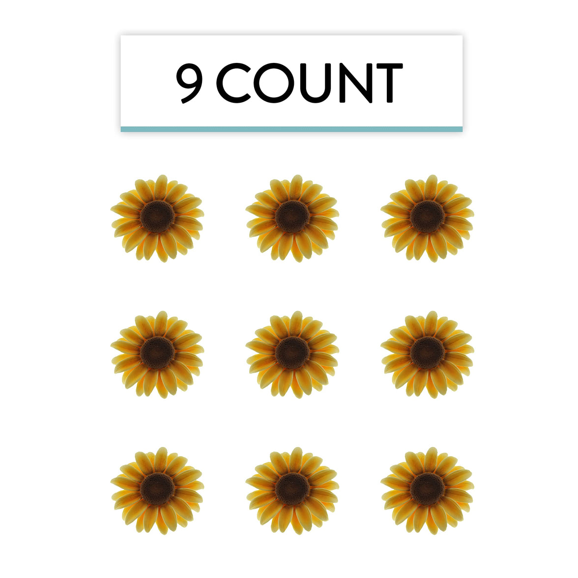 Sunflower Sugar Flowers for Cake Decorating, Fall Collection, by Global Sugar Art
