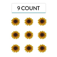 Sunflower Sugar Flowers for Cake Decorating, Fall Collection, by Global Sugar Art