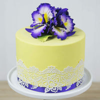 Dutch Iris Sugar Cake Flower, Cake Topper by Global Sugar Art, Purple
