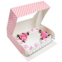 Global Sugar Art Auto-Popup 1/8 Sheet Box with Window, 10 x 7 x 4 Inches