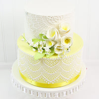 Tropical Cake Topper Frangipani Spray Gum Paste Flower by Global Sugar Art, Large