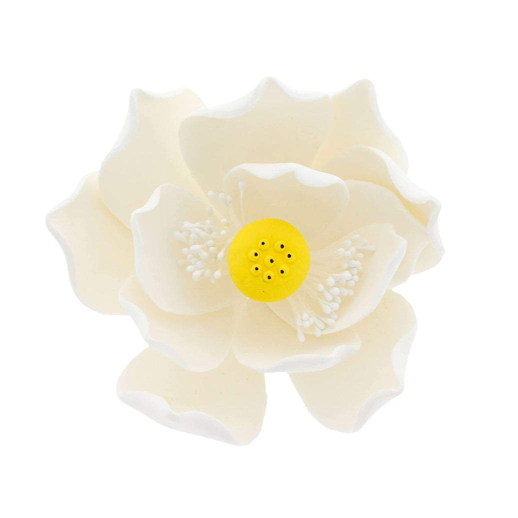 Global Sugar Art Lotus Blossom Sugar Cake Flowers White Jumbo, 1 Count by Chef Alan Tetreault
