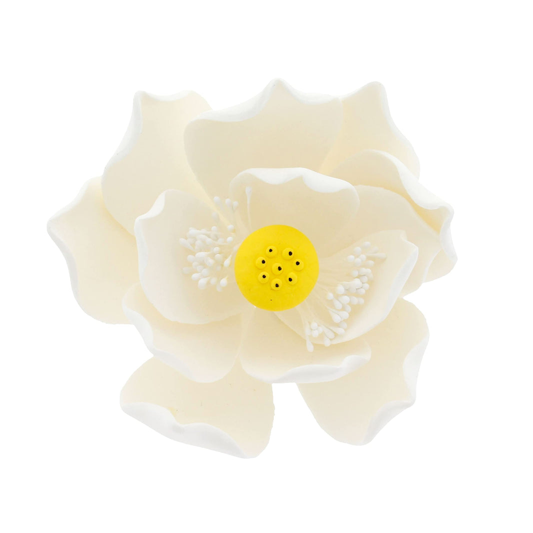 Global Sugar Art Lotus Blossom Sugar Cake Flowers White Jumbo, 1 Count by Chef Alan Tetreault