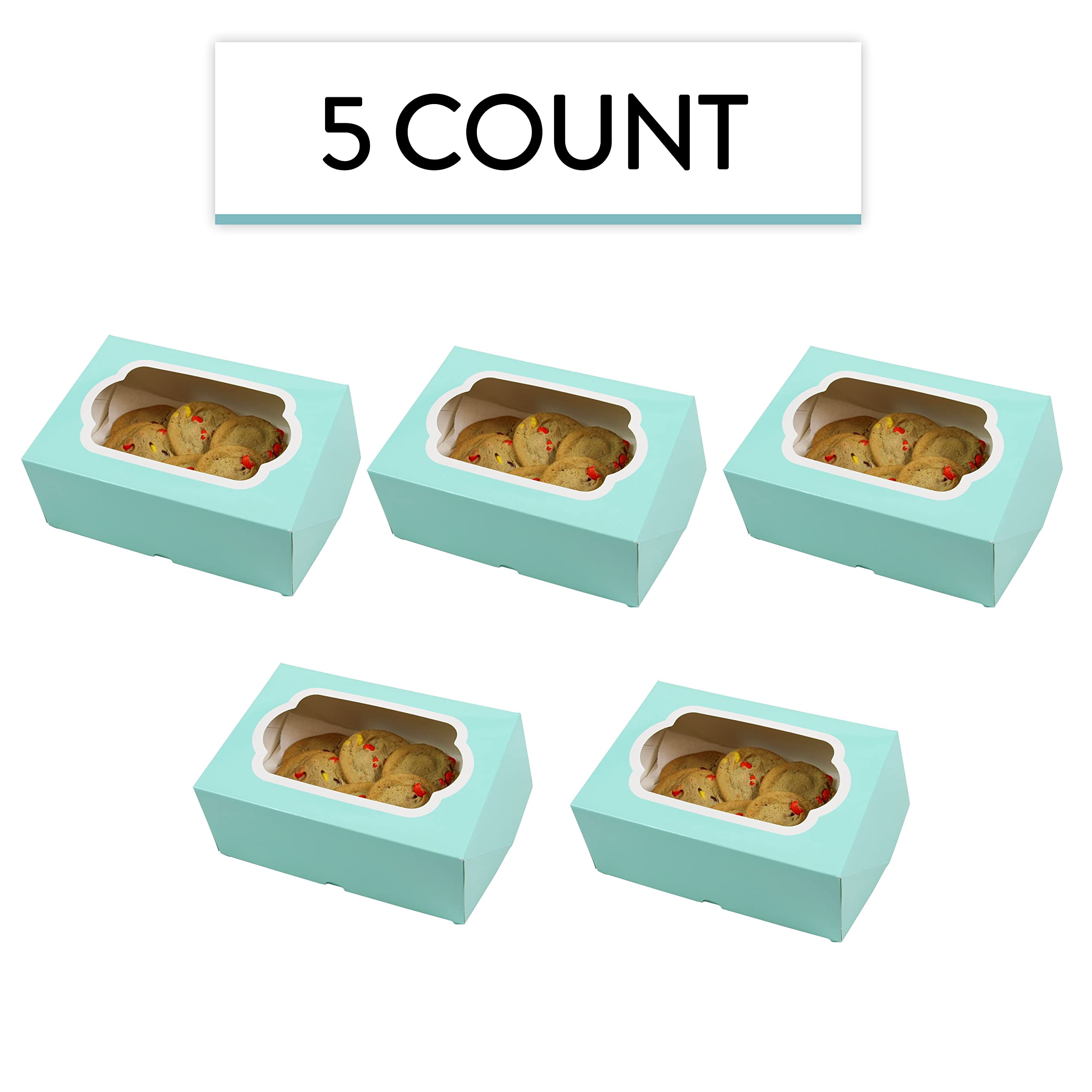 Global Sugar Art Auto-Popup 1/8 Sheet Box with Window, 10 x 7 x 4 Inches