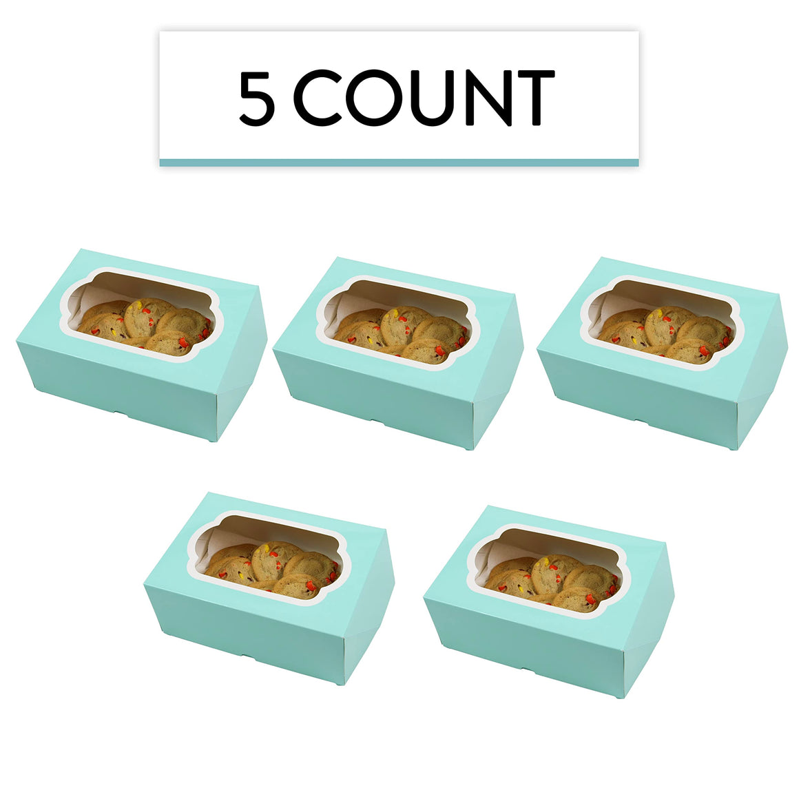 Global Sugar Art Auto-Popup 1/8 Sheet Box with Window, 10 x 7 x 4 Inches