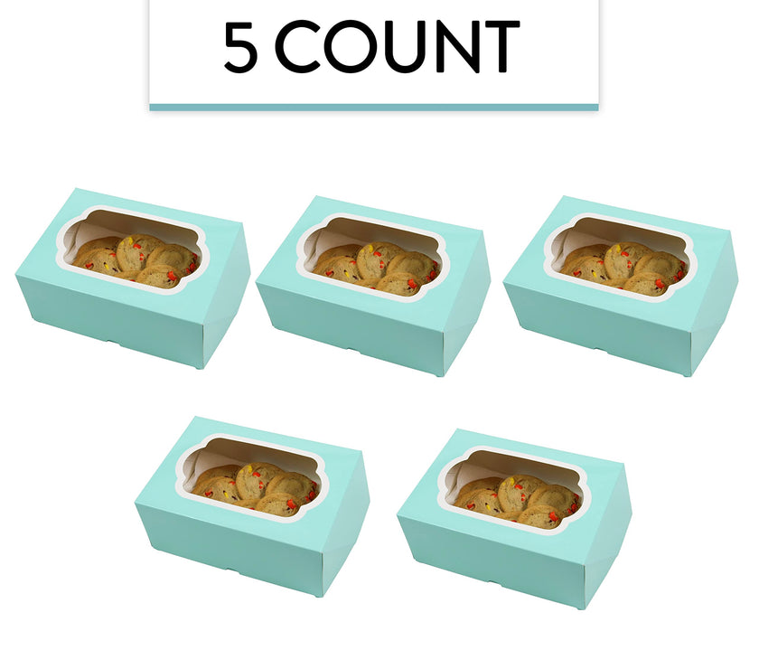 Global Sugar Art Auto-Popup 1/8 Sheet Box with Window, 10 x 7 x 4 Inches