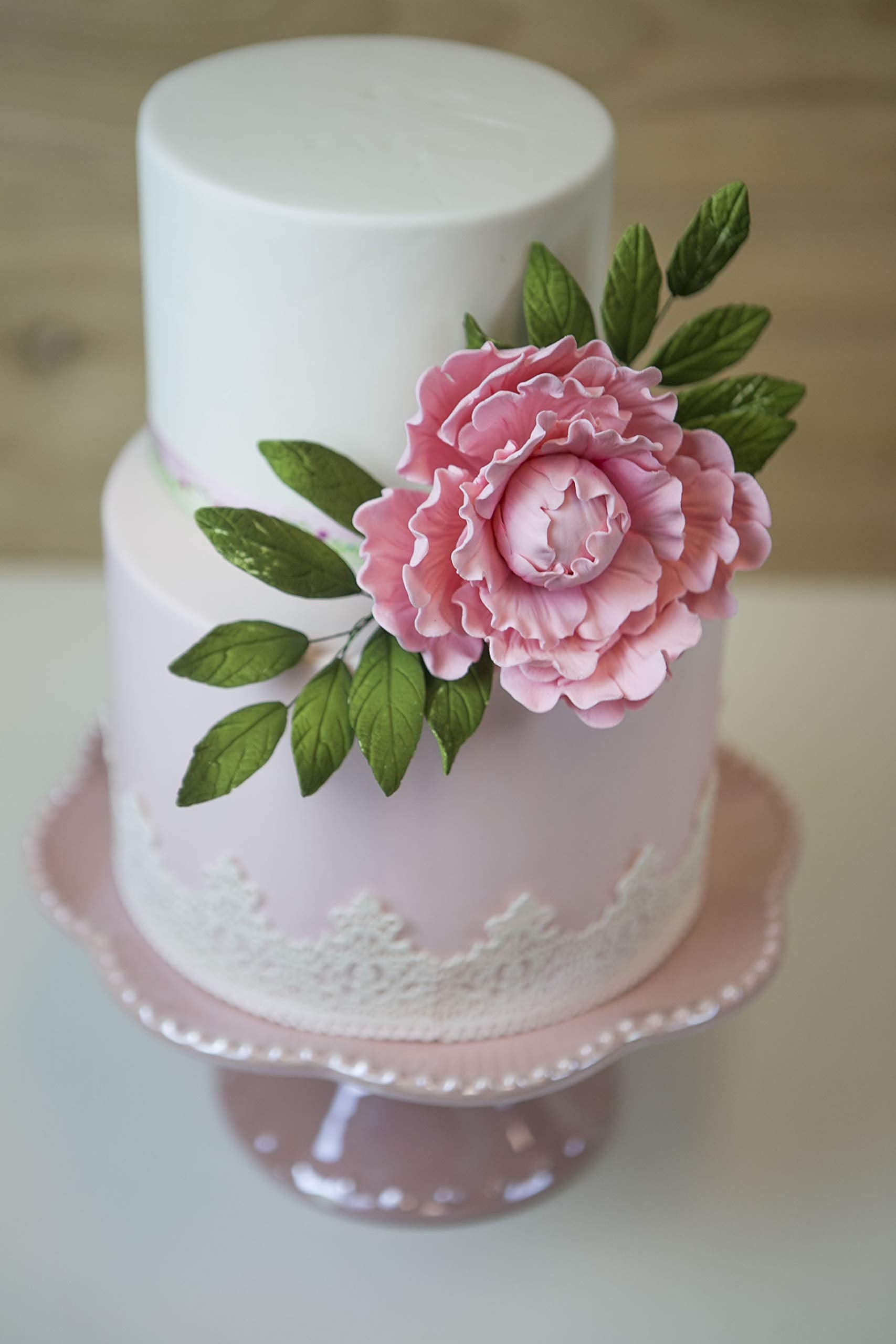 Premium Peony Sugar Flower by Global Sugar Art, Pink