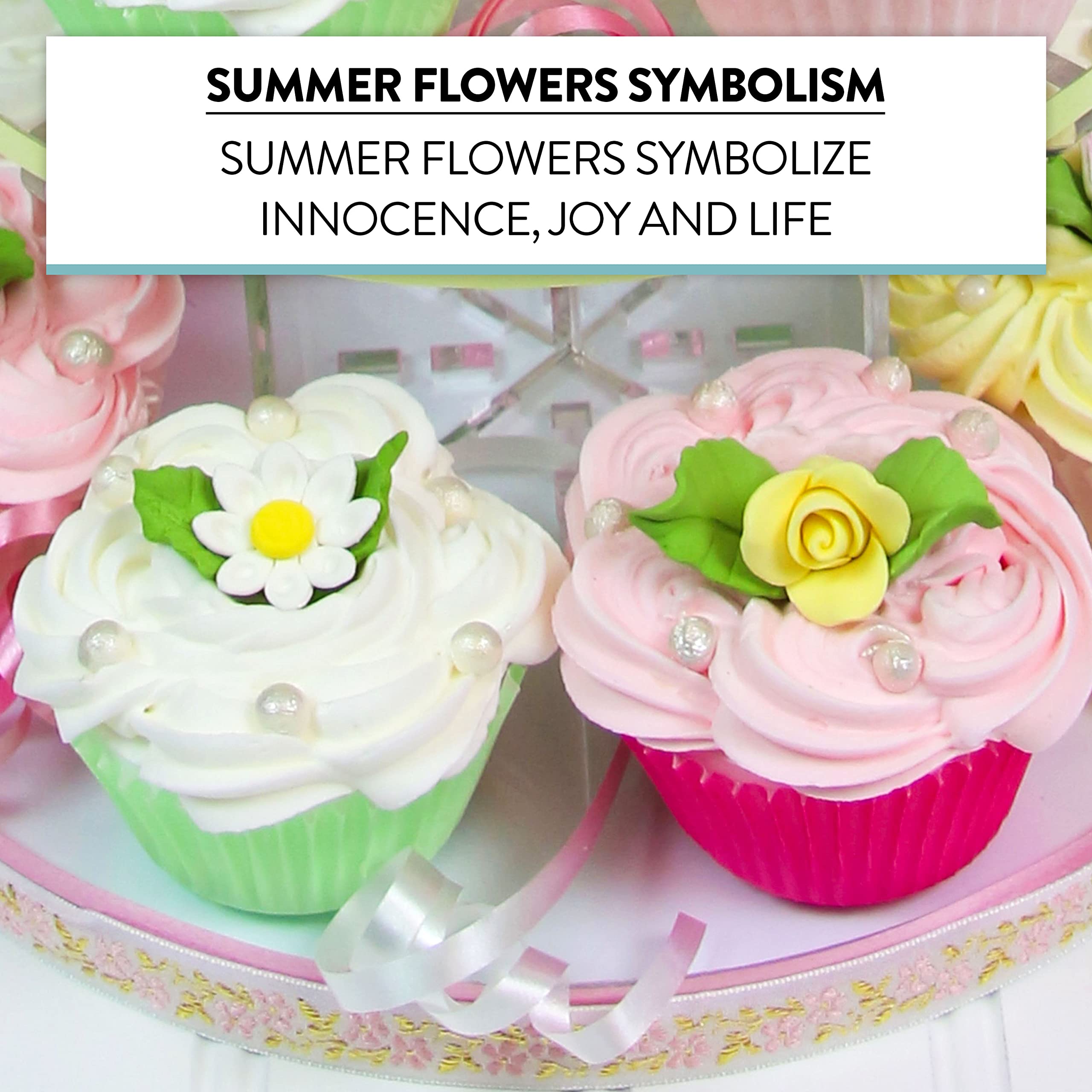 Roses, Blossoms & Leaves Gum Paste Cake Flowers 42 Count Sugar Flowers by Global Sugar Art