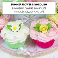 Roses, Blossoms & Leaves Gum Paste Cake Flowers 42 Count Sugar Flowers by Global Sugar Art