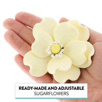 Wild Roses, Dogwood Rose Sugar Cake Flowers, by Global Sugar Art, Yellow