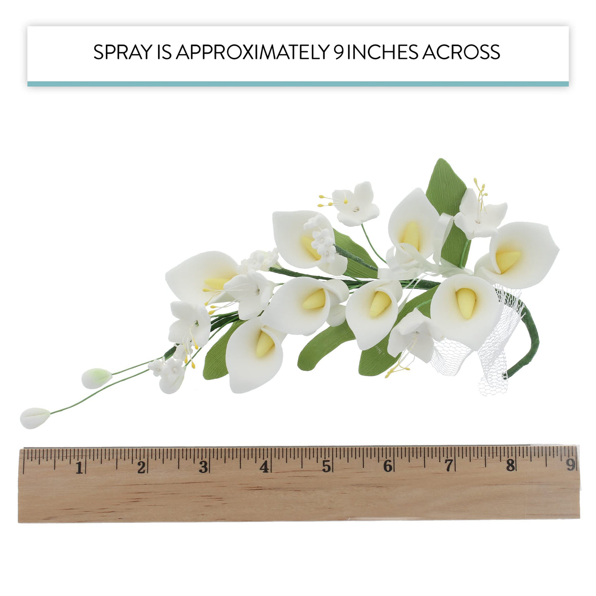 Sugar Lilies, Lily Flower Sprays, Cake Toppers by Global Sugar Art, Calla Lily Cascade Spray