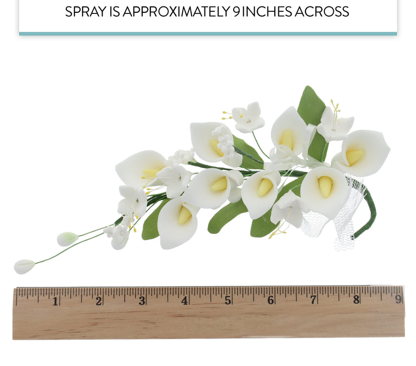 Sugar Lilies, Lily Flower Sprays, Cake Toppers by Global Sugar Art, Calla Lily Cascade Spray