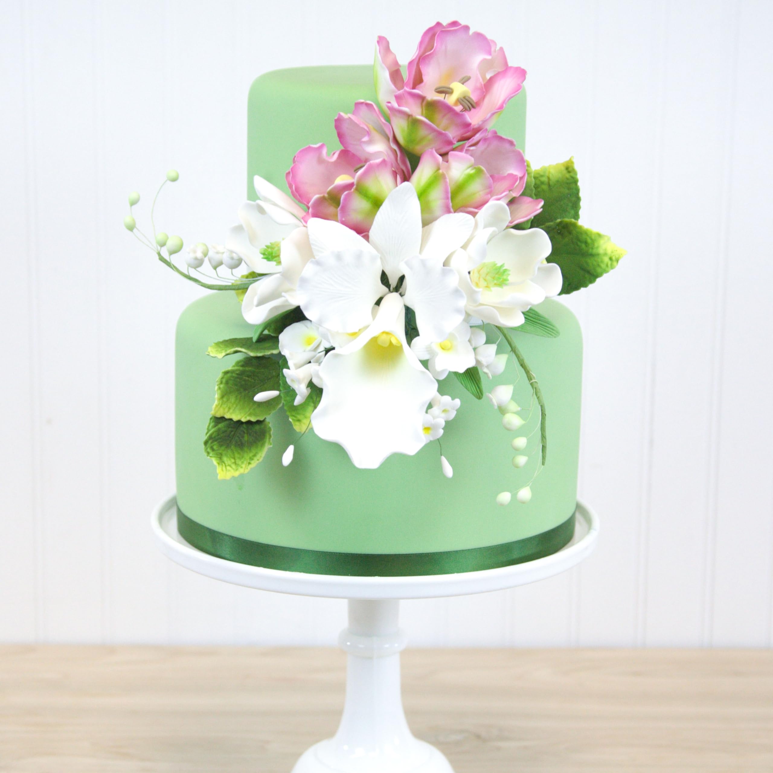 Lily of the Valley Sugar Cake Flowers, Filler Spray by Global Sugar Art, White, 5 Count