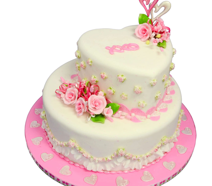 Petite Rose Spray, Sugar Flower Spray for Cakes, by Global Sugar Art, Pink 2 Count