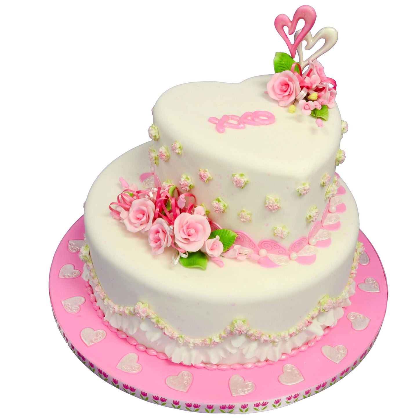Pink Petite Rose Spray with Ribbon, 2 Count