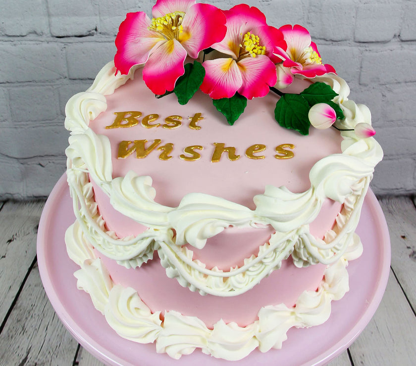 Orchid Sugar Cake Flowers, Camellia Orchid Spray, by Global Sugar Art, Pink