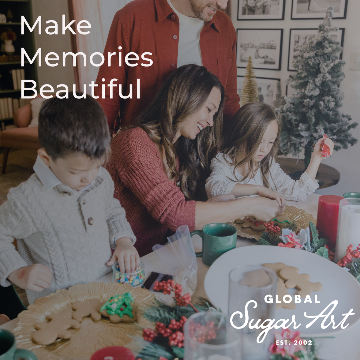 Christmas Cupcake Toppers, Edible Royal Icing Decorations, by Global Sugar Art (Santa Snowman)