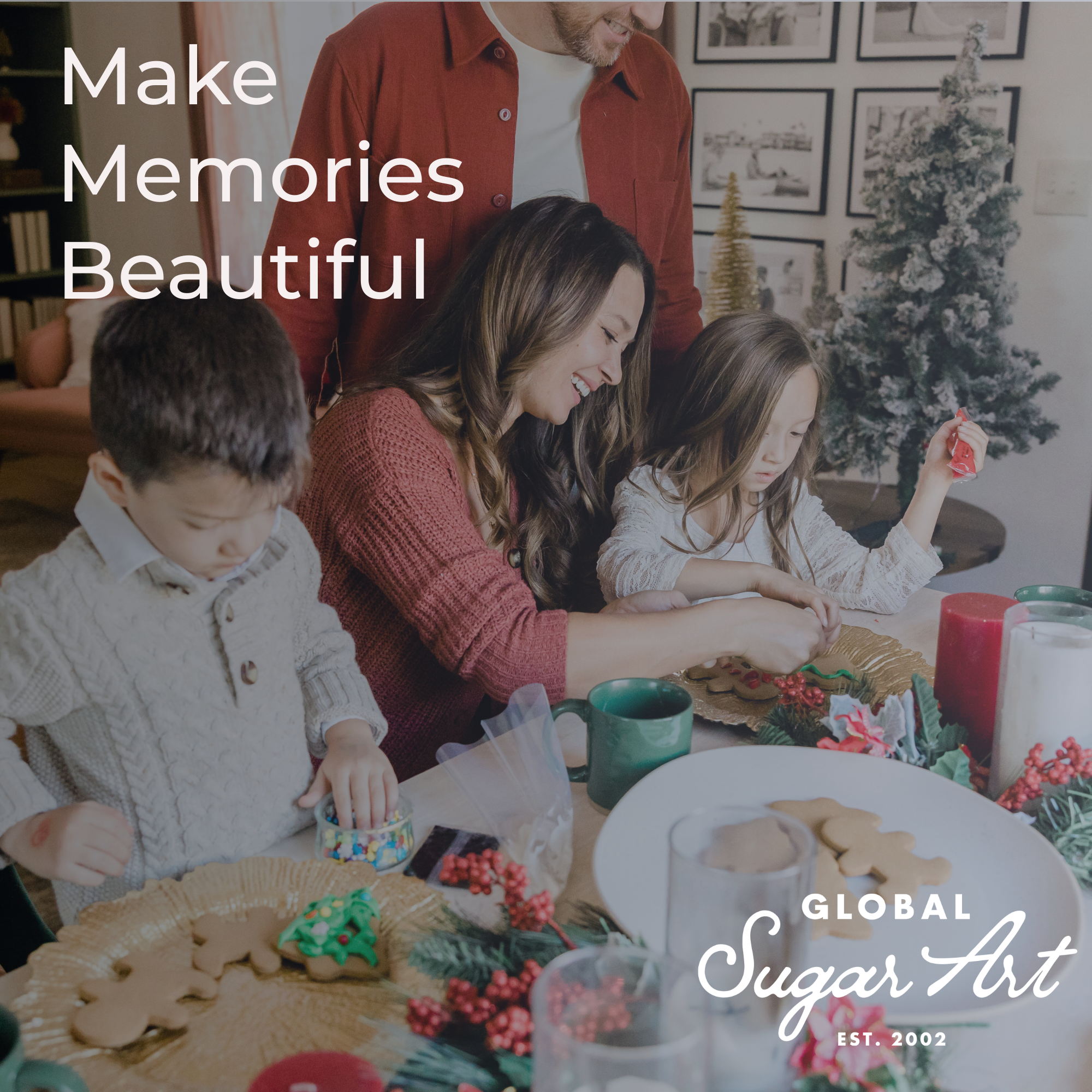 Christmas Cupcake Toppers, Edible Royal Icing Decorations, by Global Sugar Art (Santa Reindeer)