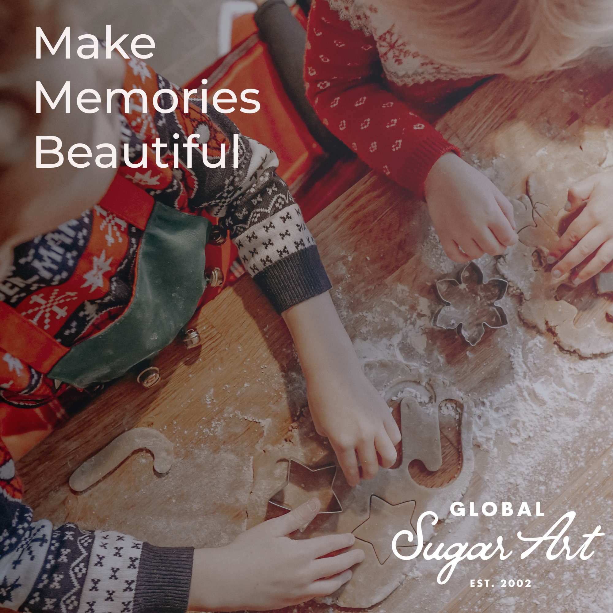 Poinsettia Sugar Flower & Holly Leaf Spray Kit for Cakes, by Global Sugar Art, Large without Berries