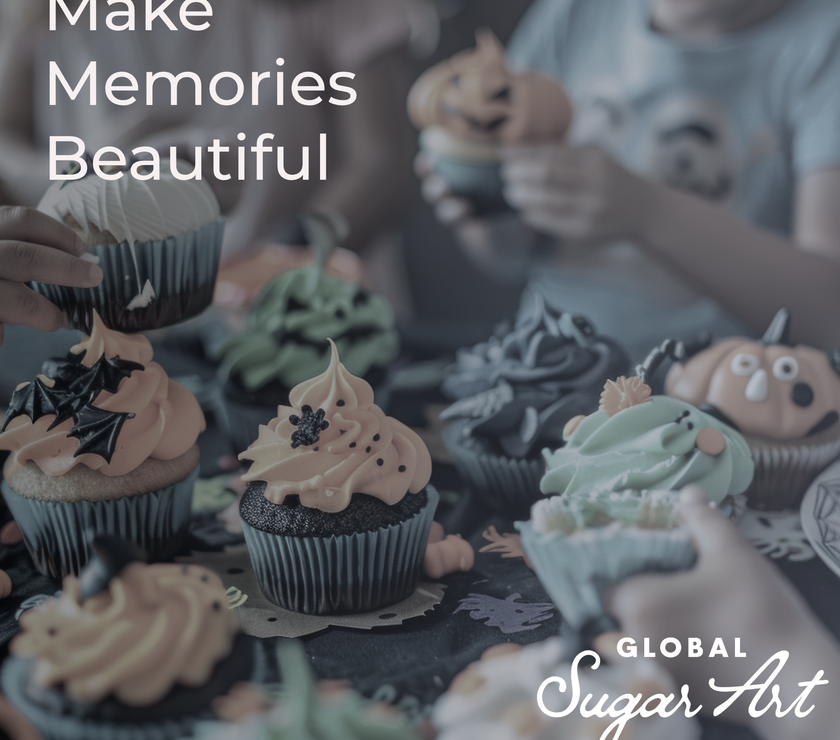Halloween Cupcake Toppers, Edible Royal Icing Decorations by Global Sugar Art (Witch & Cat)