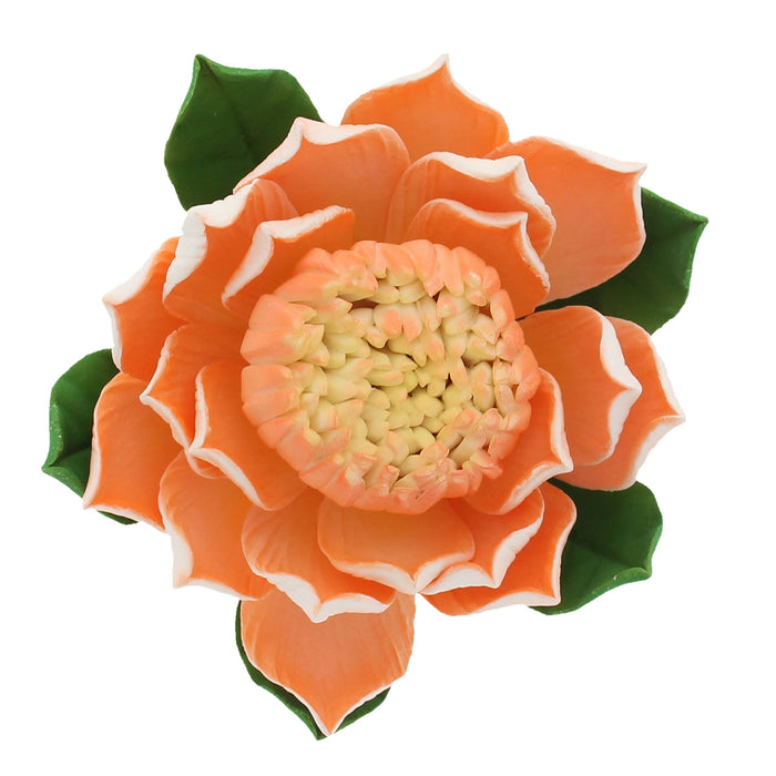 Protea Sugar Cake Flowers by Global Sugar Art, Large Tangerine, 1 Count