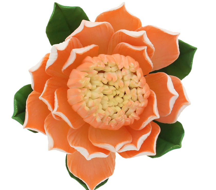 Protea Sugar Cake Flowers by Global Sugar Art, Large Tangerine, 1 Count