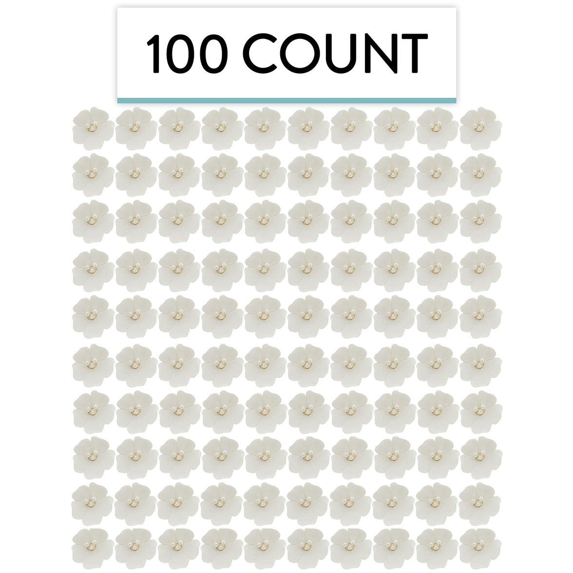 Global Sugar Art Blossom Sugar Wedding Cake Flowers with Pearl Stamens, White, by Chef Alan Tetreault