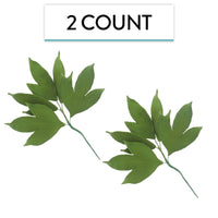 Peony Leaf  Spray  Cake Decoration by Chef Alan Tetreault, Global Sugar Art, 2 Count