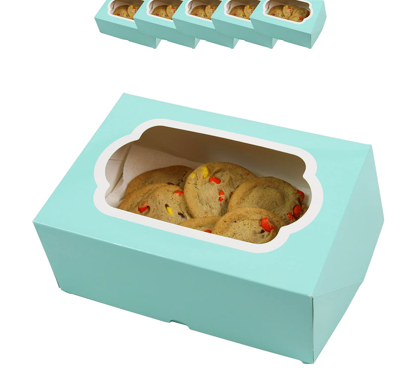 Global Sugar Art Auto-Popup 1/8 Sheet Box with Window, 10 x 7 x 4 Inches