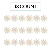 Edible Daisy Cake Decorations, White and Pink Sugar Flowers, Unwired 1 Inch, Daisy Cupcake Toppers, Edible Flowers Cake Decorations by Chef Alan Tetreault, Global Sugar Art