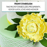 Premium Peony Sugar Flower by Global Sugar Art, Yellow