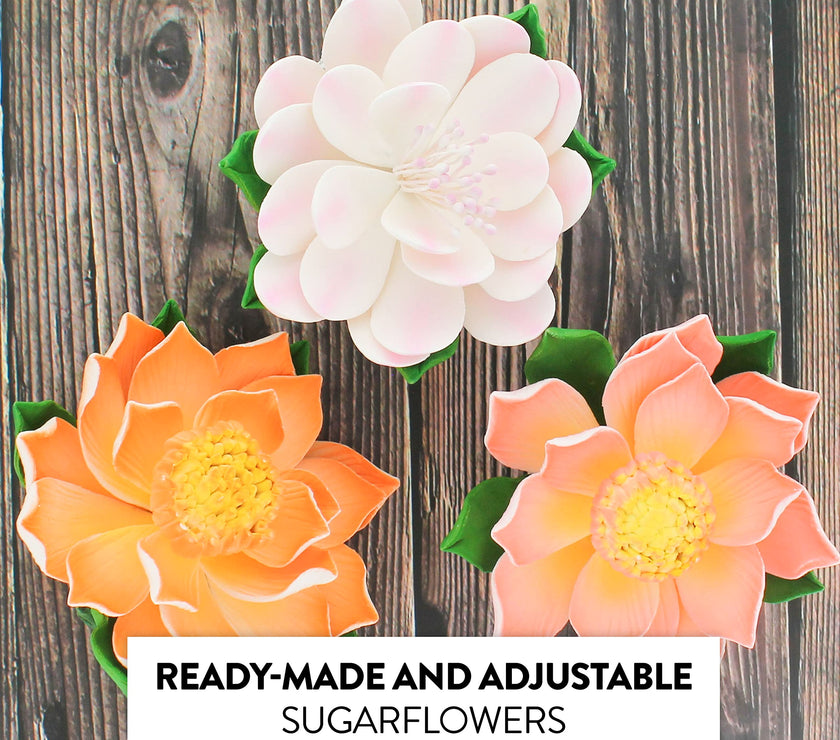 Protea Sugar Cake Flowers by Global Sugar Art, Assortment, 3 Count