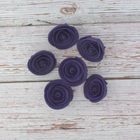 Premium Edible Roses for Cakes and Cupcakes, Sweet Royal Icing Roses, by Global Sugar Art, Deep Violet