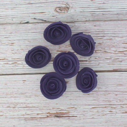 Deep Violet Edible Roses, 1.5-inch, 12 Count