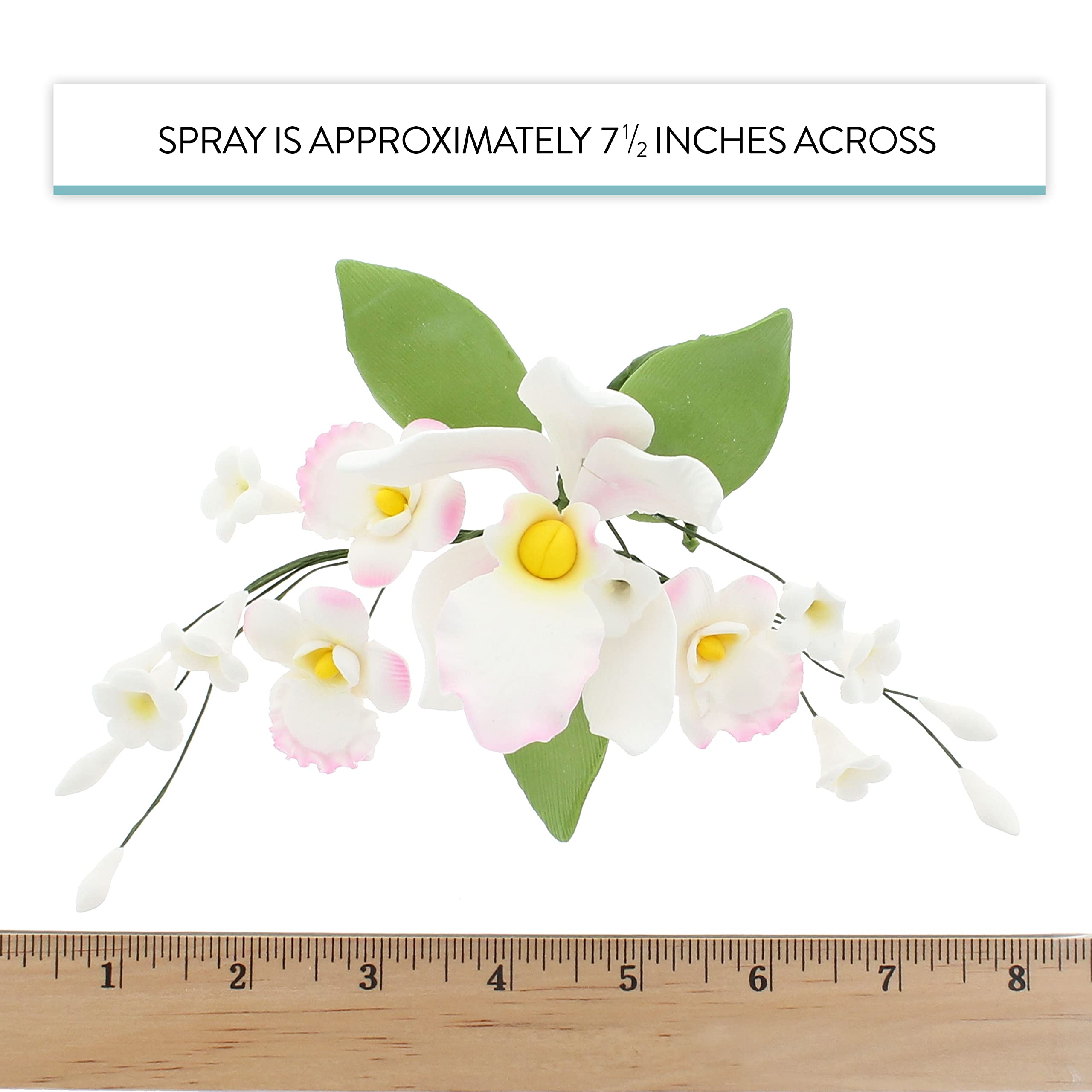 Orchid Sugar Cake Flower Sprays, Pink Cymbidium Orchid Spray, by Global Sugar Art