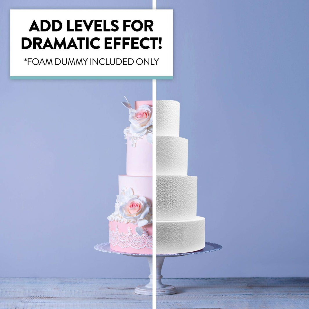 14x14 Inch Square Cake Dummy – Styrofoam Fake Cake for Decorating, Display & Practice, by Global Sugar Art