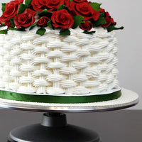 Exquisite Rose & Leaf Kit, Sugar Cake Flowers by Global Sugar Art, Red Roses with Leaves, 65-Piece Set