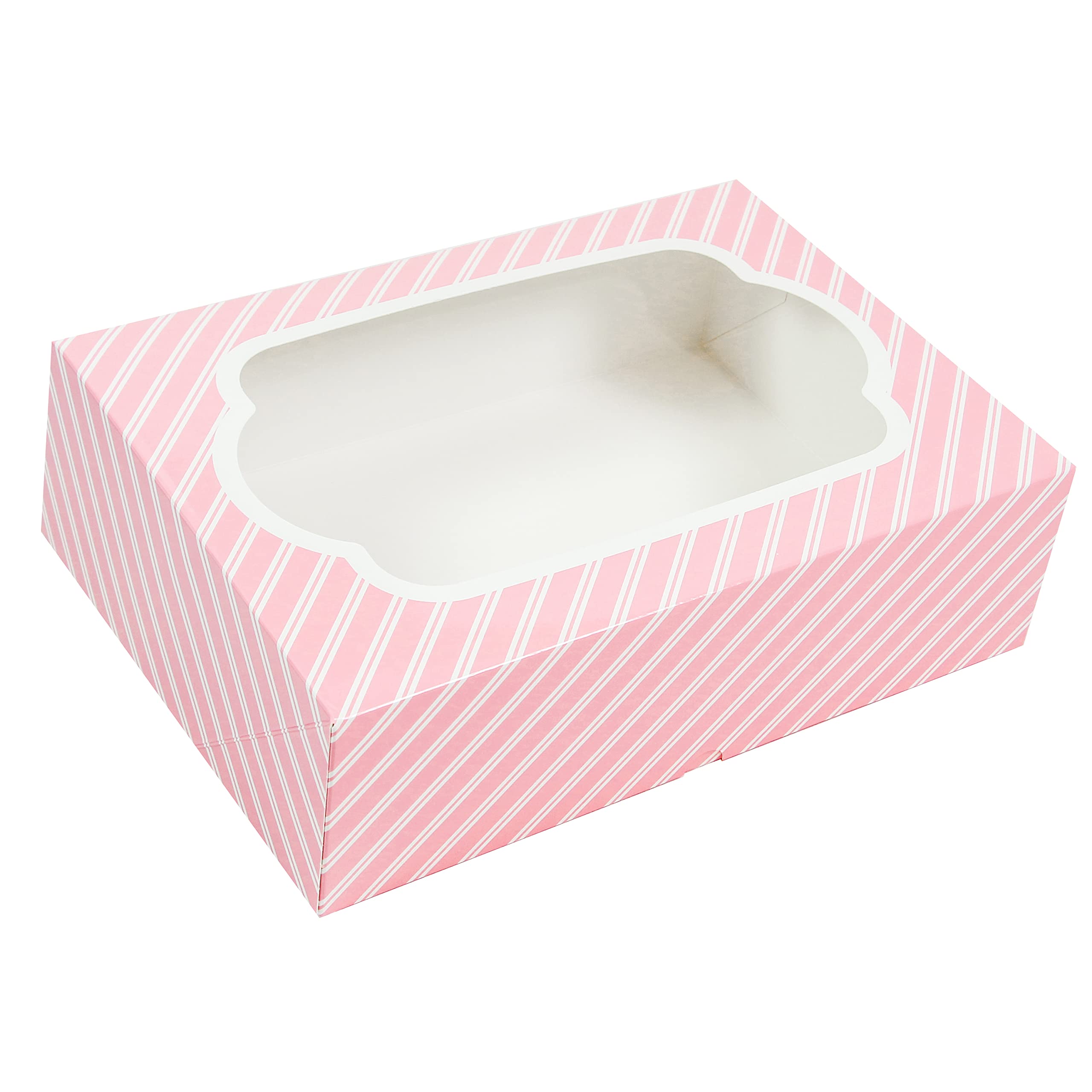 Global Sugar Art Auto-Popup 1/8 Sheet Box with Window, 10 x 7 x 4 Inches