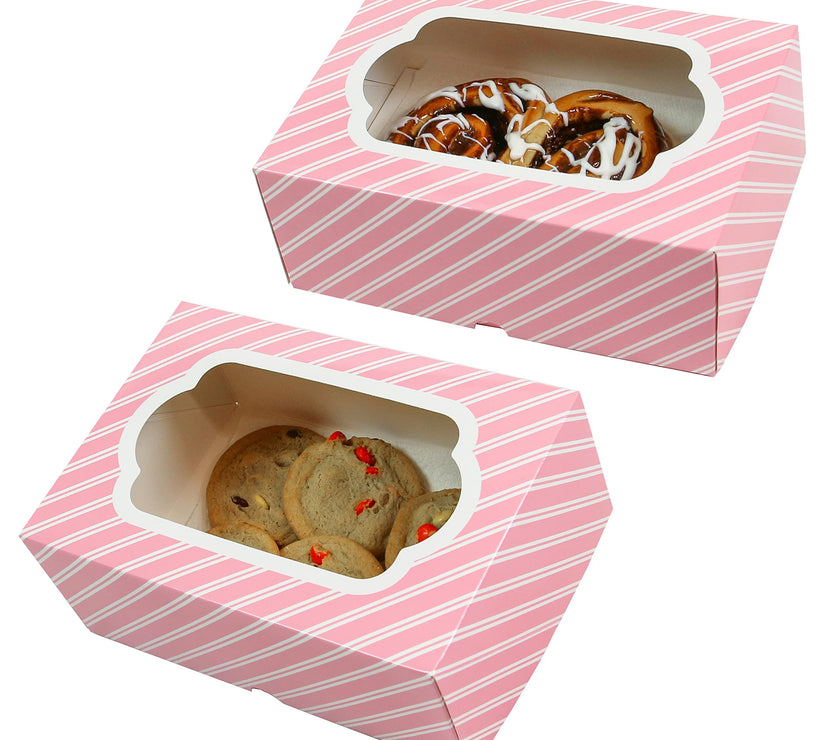 Global Sugar Art Auto-Popup Cupcake Box Muffin Box with Insert and Window, 10 x 7 x 4 Inches