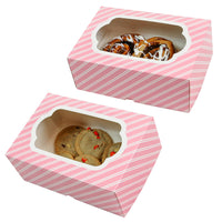 Global Sugar Art Auto-Popup Cupcake Box Muffin Box with Insert and Window, 10 x 7 x 4 Inches