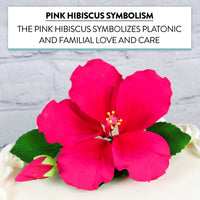 Tropical Hibiscus Sugar Cake Flower Spray by Global Sugar Art, Pink