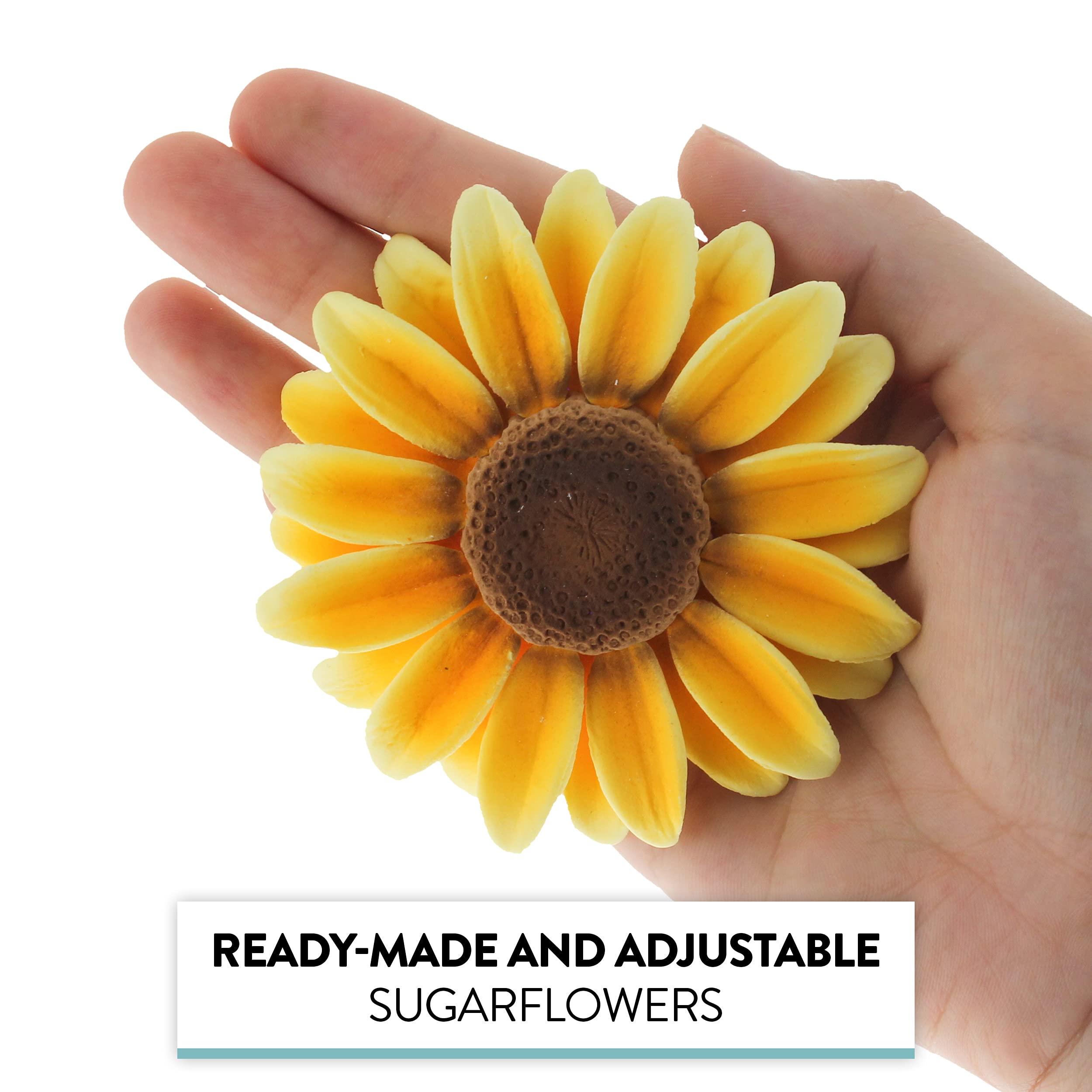 Sunflower Sugar Flowers for Cake Decorating, Fall Collection, by Global Sugar Art