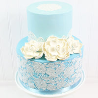 Global Sugar Art Succulent Parva Sugar Cake Flowers, White Assortment, 3 Count by Chef Alan Tetreault